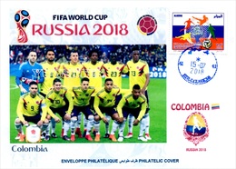 ARGHELIA 2018 - Philatelic Cover Colombia FIFA Football World Cup Russia 2018 Fußball Футбол Россия 2018 - 2018 – Rusia