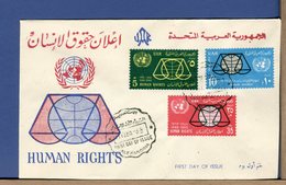 EGITTO - UAR - EGYPT - 1963  HUMAN RIGHY - DIRITTI UMANI - FDC - Covers & Documents
