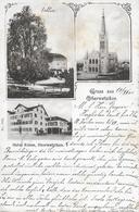 GRUSS AUS OBERWETZIKON → Mehrbilskarte Hotel Krone, Schloss Und Kirche Anno 1905 - Wetzikon