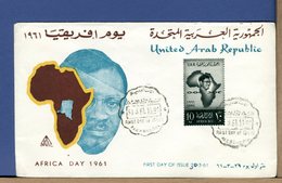 EGITTO - UAR - EGYPT - 1961 - AFRICA DAY - FDC - Brieven En Documenten