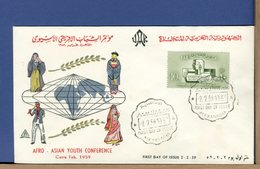 EGITTO - UAR - EGYPT - 1959 - AFRO-ASIAN YOUTH CONFERENCE - FDC - Briefe U. Dokumente