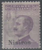 Nisiro 1912 - Effigie 50 C. **      (g5342) - Egeo (Nisiro)