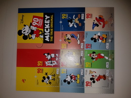 PORTUGAL MICKEY MOUSE - 90 YEARS OF MAGIC MNH SOUVENIR SHEET W/ 8 STAMPS - 2018 - Oblitérés