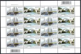 SALE!!! Greece Grecia Grèce Griechenland 2018 EUROPA CEPT BRIDGES Sheetlet Of 16 Stamps (8 Sets Se-tenant) MNH ** - 2018