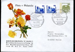 Bund PU117 D1/016 ROSEN Sost. Frankfurt POSTMUSEUM 1991 - Privé Briefomslagen - Gebruikt