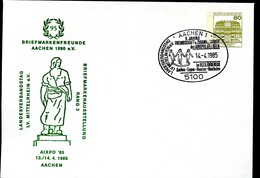 Bund PU117 D2/001 DENKMAL "DER WEHRHAFTE SCHMIED"  Sost. Aachen 1985 - Privé Briefomslagen - Gebruikt