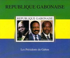 GABON 2010 PRESIDENTS DU GABON BONGO SOUVENIR SHEET SS BLOC BLOCK - RARE MNH - Gabon (1960-...)