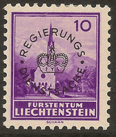 LIECHTENSTEIN 1934 10r Official SG O151 HM ##GI45 - Dienstzegels