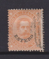 Italy, Levante ,S 14  1881 King Humbert I 20c Yellow Orange,used, - Emisiones Generales