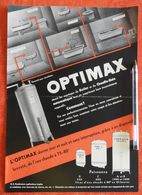 Optimax - Cipag : Cie Industrielle Pour L'application Du Gaz - 1931 - Boiler - Svizzera