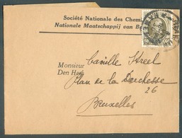 S4 - 60 Cent; HOUYOUX Obl. Sc NAMUR Sur Bande D'imprimé De La SNCB NMVB Le 8-VI-30 Vers Bruxelles - 13344 - Autres & Non Classés