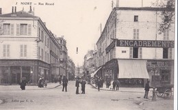 Carte 1907 NIORT / RUE RICARD (magasins) - Niort