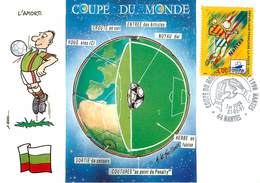 Illustrateur A. Le Guilloux - Enghien Les Bains - Sports - Football - Coupe Du Monde 1998 - Bulgarie - Autographe -Signé - Andere & Zonder Classificatie
