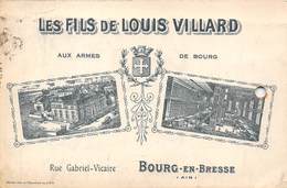 01-BOURG-EN-BRESSE- LES FILS DE LOUIS VILLARD- AUX ARMES DE BOURG - Autres & Non Classés