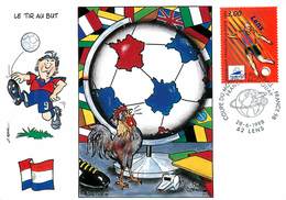 Illustrateur Gauthie - Enghien Les Bains - Sports - Football - Coupe Du Monde 1998 - Paraguay - Dessin Dos - Autographe - Andere & Zonder Classificatie
