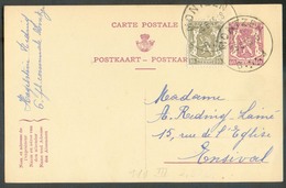 CANTONS De L'EST - E.P Carte 40cent (+ Tp 10c.) Obl. Sc MONTZEN Du 25-6-1945 Vers Ensival - 13369 - Postkarten 1934-1951