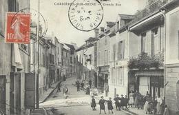 DPT 78 CARRIERE SUR SEINE Grande Rue CPA TBE - Carrières-sur-Seine