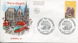 EUROPA CEPT FRANCE FDC  1972 YVERT N° 1744 - 1972