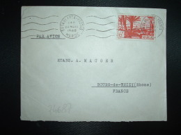 LETTRE TP 6F OBL.MEC.24 MARS 1948 CASABLANCA POSTES MAROC + MARCOS BENDAHAN - Covers & Documents