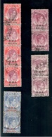 MALAYSIA1945-8:BMA(British Military Administration)Scott262,262a(pairs)265pair,266(strip Of 4)used - Malaya (British Military Administration)