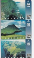 Faroe Islands, OD-001 - 003,  Set Of 3, Vágseiði, Viðareiði, Ambadalur, 2 Scans. - Isole Faroe