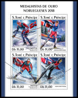 SAO TOME 2018 MNH** Winter Games 2018 Norwegian Winners M/S - OFFICIAL ISSUE - DH1833 - Hiver