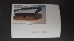 GABON 1996 HABITAT HOUSING HOUSE MAISON  - IMPERF IMPERFORATE ND NON DENTELE - RARE MNH - Gabon (1960-...)