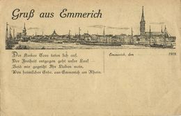 EMMERICH, Panorama (1919) Kriegsgefangenen AK - Emmerich