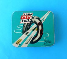 REMA TIP-TOP ... Vintage Empty Tin Box Of Trucks Tire Repair Set * Made In Germany ** EXCELLENT ** Truck Camion LKW - Camions