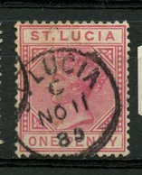 St. Lucia 1893 1p Queen Victoria Issue #28 - Ste Lucie (...-1978)