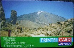 PREPAGO - PRINTEL CARD -NUEVA - EL TEIDE TENERIFE -TIRADA 1250 EJEMP. - A792 - Altri & Non Classificati