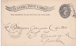 CANADA 1895 ENTIER POSTAL CARTE - 1860-1899 Règne De Victoria
