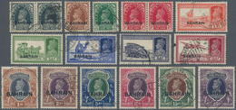 Bahrain: 1938-45 KGVI. Two Sets, Complete Except 1941 4a. Brown, Used And Cancelled By Various Types - Bahrein (1965-...)