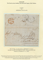 Ceylon / Sri Lanka: 1849, MAY 9th, Entire Letter To ABERDEEN, Scottland Showing "KANDY STEAMER LETTE - Sri Lanka (Ceylon) (1948-...)