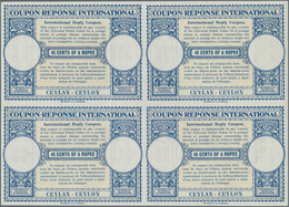 Ceylon / Sri Lanka: 1952. International Reply Coupon 45 Cents Of A Rupee (London Type) In An Unused - Sri Lanka (Ceylon) (1948-...)