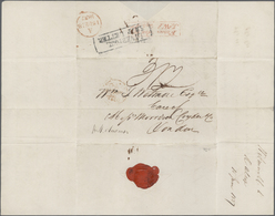 China: 1837, Canton To London, Rare Routing Via St. Helena: Entire Folded Letter Dated „Canton June - 1912-1949 Republik