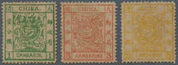 China: 1878, Large Dragons Thin Paper Set, Unused No Gum (Michel Cat. 1570.-). - 1912-1949 Republic