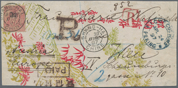 China: 1897, Bilingual Brown "PAID" And Bold Brown "R" On Large Part Of Registered Front Cover With - 1912-1949 République