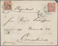 China: 1902, Carp 20 C., 30 C. Tied Bisected Bilingual "TIENTSIN 20 FEB 04" To Registered Cover Via - 1912-1949 Republik