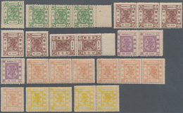 China - Shanghai: 1884-88, 25 Small Dragons From 4th Issue, With 20c. Green (marginal Strip Of Three - Other & Unclassified