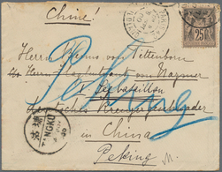 China - Incoming Mail: 1900, France, 25 C. Tied "PARIS 42 6 SEPT 00" To German Navy Squadron In Chin - Sonstige & Ohne Zuordnung