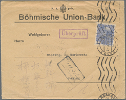 China - Incoming Mail: 1915, Austria/Bohemia, Bank Cover Via Turkey-Persia To Peking: 25 H. Tied "PR - Sonstige & Ohne Zuordnung