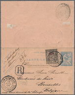 China - Fremde Postanstalten / Foreign Offices: France, 1904, Stationery, Letter Card 25 C. Light Bl - Sonstige & Ohne Zuordnung