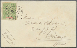 Französisch-Indochina: "CAMPOT CAMBODGE" Cds On 1900 Indochine 5c Yellow-green Groupe Type Franking - Neufs