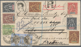 Französisch-Indochina: 1904. Registered Cover From ”Saigon Port 3.6.04” With Attractive Franking To - Neufs