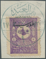 Holyland: 1915, Turkish Offices In Sinai, "BIR UL ABID" Bluestrike On 5 Pia (RC) On Piece, Only Reco - Palästina