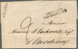 Indien - Vorphilatelie: 1827-1850: Four Letters To Bordeaux, FRANCE, With 1) 1827 Letter From Calcut - ...-1852 Prephilately