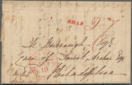 Indien - Vorphilatelie: 1833 Desination USA: Folded Letter From Calcutta To Philadelphia, PA Dated I - ...-1852 Prephilately