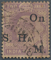 Indien - Dienstmarken: 1902-09 KEVII. Official 2a. Mauve With SHIFTED OVERPRINT Reading "On/S. H./M. - Dienstmarken