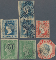Indien - Used Abroad: ADEN 1854-55: Seven Indian Stamps Used In ADEN And Cancelled By Numeral "124", - Autres & Non Classés